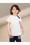 Pat Detailed Boy's White T-Shirt