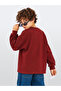 Boy's Oversize Burgundy Sweatshirt – College School Style (Ages 6-11) - 2
