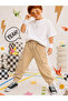 Boy's Jogger Pants with Pockets, Corduroy Beige, Winter (Ages 5-10) - 6