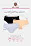 Battal Size Women's Panties 5 Pack Black White Skin Cotton Soft - 3