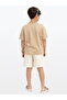 Boy's Summer Set Printed 100% Cotton T-Shirt Striped Woven Shorts Summer Set - 2