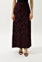 Jacquard Satin Skirt Bordo - 7