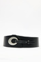 Wide Buckle Waist Belt Black - 6