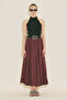 Zeya Piecewise Skirt Burgundy - 2