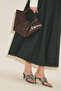 Tara Kabartma Leather Ç Bag Bordo - 3