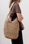 Braided Wicker Crossbody Bag Natural - 2