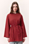 Oversize Tshirt Red with Binding Details - 4
