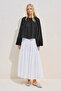 Sleeved Lace Volume Shirt Black - 6