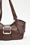 Elena Large Buckle Bag Brown - 6