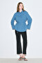 Textured Wide-Cuffed Shirt Indigo - 2