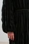 Pleated chiffon dress black - 6