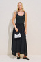 Asymmetric Draped Piece Skirt Black - 2