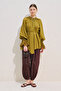 Lace Sleeves Edition Blazer Oil Green - 2