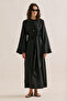 Linen Wide Belt Dress Black - 3