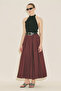 Zeya Piecewise Skirt Burgundy - 3