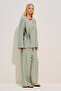Textured Tie-Up Kimono Blouse Green - 6