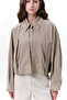 Short Jacket with Pile Detail Green - 5