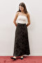 Jacquard Satin Skirt Brown - 3
