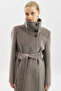 Premium Kaşe Trench Designed Coat Soft Gray - 5