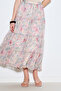 Long Tie Chiffon Skirt Pastel Floral - 5