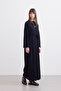 Oversize Long Casual Dress Black - 2