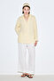 Linen Wide Sleeve Shirt Yellow - 2