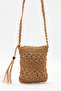 Tassel Detail Mini Straw Bag Natural - 2