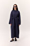 Oversize Long Casual Dress Navy Blue - 3