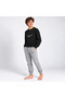 Young Men's Cotton Collar Buttoned Pocketed Gift Black Color Bottom Top Pajama Set Al009 V2 Bb2441 - 4