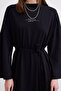 Oversize Long Casual Dress Black - 6