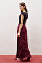 Jacquard Satin Skirt Bordo - 3