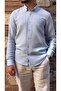 Slim Fit Long Sleeve Muslin Cotton Comfortable Breathable Fabric Collar Buttoned Men's Shirt with Gift Box