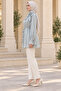 Flounced Sleeve Janjan Evening Dress Blouse-Mint Green - 2