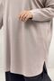 68090 Large Size Modal Mevlana Tunic - Beige - 2