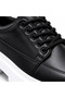 Black Leather White Sole Men's Shoes - Easy to Clean, Water and Dust Repellent, Comfortable Casual Sports Shoes Kb 702 - 6