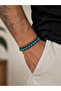 Turquoise Natural Stone and Double Color Leather 2-Piece Men's Bracelet Combination-020