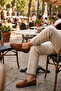 3-Piece White Men's Bamboo Seamless Flexible Non-Slip Invisible Ballerina Socks - Premium - 3