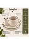 Minimal Cat Figured Ceramic Coffee Cup Set Modern Turkish Coffee Cup Set Stylish Elegant Special 93 ml - 6