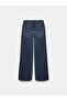 72358 Blue Black Wide Trousers-Navy Blue - 7