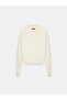 10816 Wool Blend Buttoned Knit Sweater-Ecru - 6