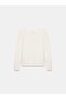 10836 Wool Blend Glitter Boat Neck Sweater-Cream - 7