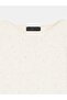 10836 Wool Blend Glitter Boat Neck Sweater-Cream - 8