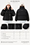 Women's Black Oversize Stand Collar Puffer Jacket - 8