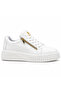Snr 308 White Men's Sneaker - Full White Sole and Upper, Smooth Synthetic Leather, Ultra Light Daily Walking Shoes - 3