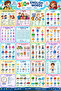 My First Words English Turkish 350+ Words 20 Subjects Educational Poster Set 33X24Cm
