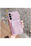 Samsung Galaxy A35 5g Compatible Case Flexstand Card Holder Silicone Case Rose Gold - 3