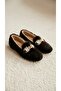 Women's Bitter Brown Plush Home Slippers with Stone Accessories Byndvt02 - 8