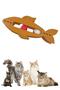 Wooden 2-Ball Inclined Cute Fish-Shaped Educational Toy for Cats (5691) - 5