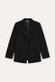 Kuşaklı oversize blazer ceket - 7
