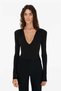 Deep V-Neck Bodysuit - 4